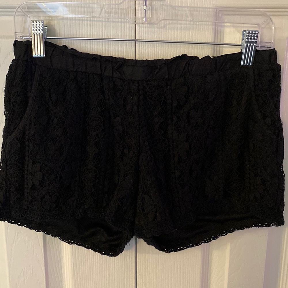 Rewind Junior Girls Medium Black Lace Shorts